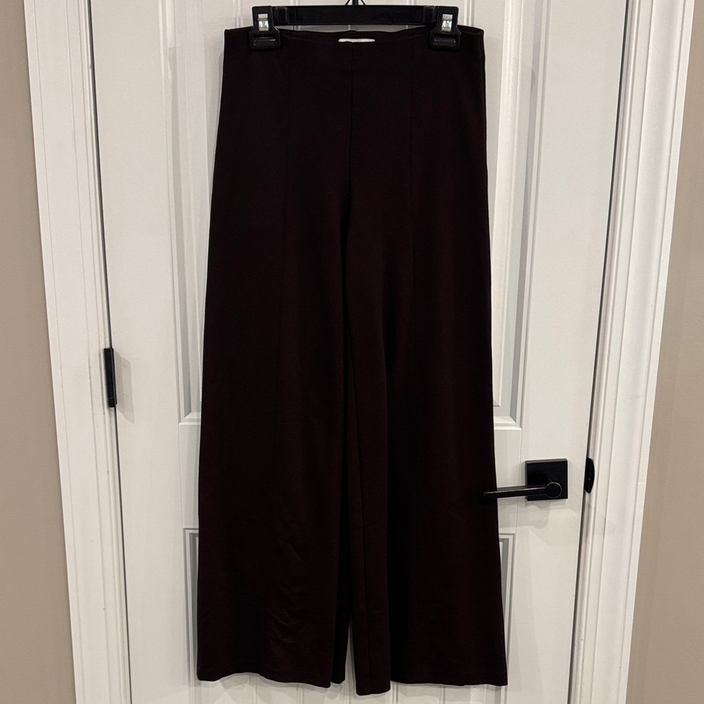 Banana Republic High-rise Wide Leg Everywhere Ponte Pull-on Pant Ganache Brown M